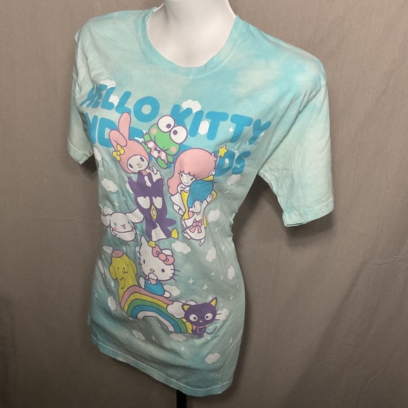 Blue Tye-dye Hello Kitty T-Shirt - Picture 1 of 6